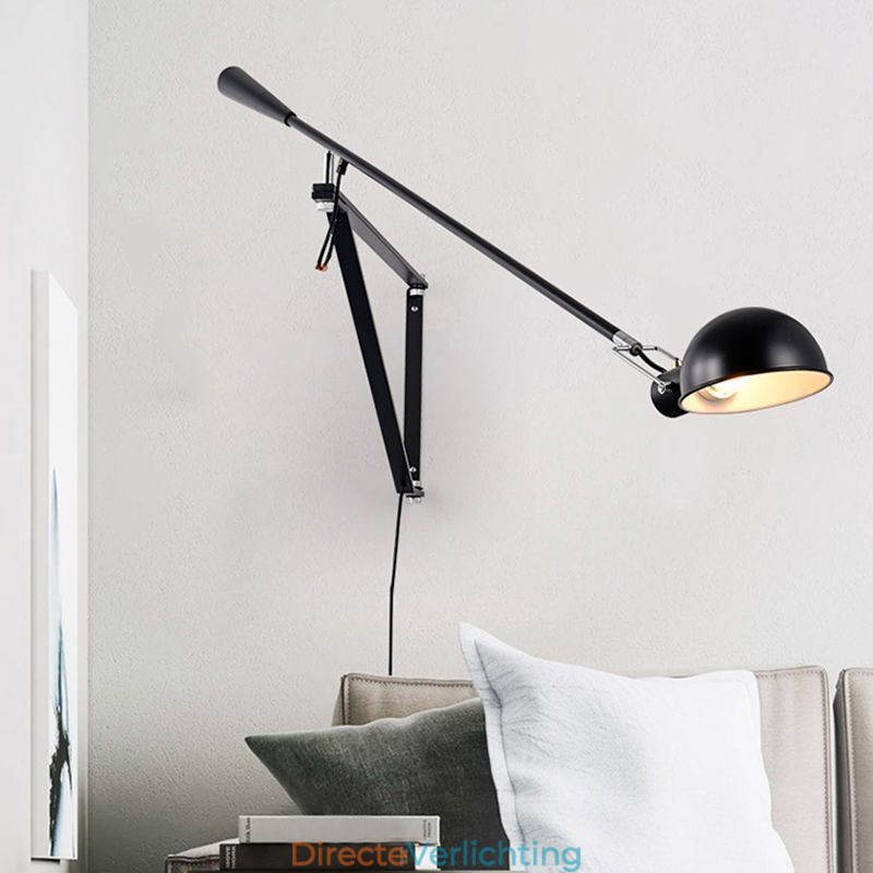 Enkele Rocker Arm Wandlamp Bedside Reading Sconce Lamp