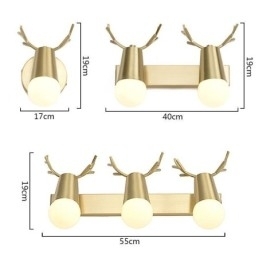 Nordic Messing Wandlamp Spiegel Frontlicht