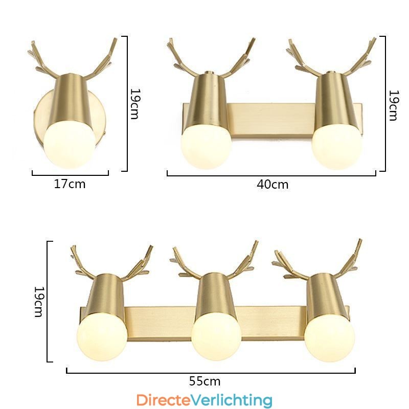 Nordic Messing Wandlamp Spiegel Frontlicht