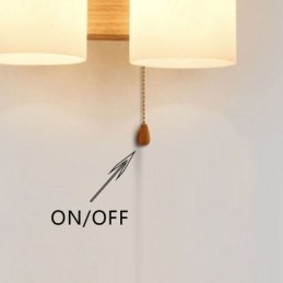 Nordic Houten Wandlamp Glazen Lampenkap Wandlamp