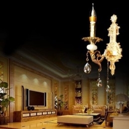 Europese Wandlamp Luxe Wandlamp Kristallen Druppellamp Nachtkastje Verlichting
