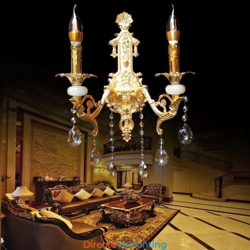 Europese Wandlamp Luxe Wandlamp Kristallen Druppellamp Nachtkastje Verlichting