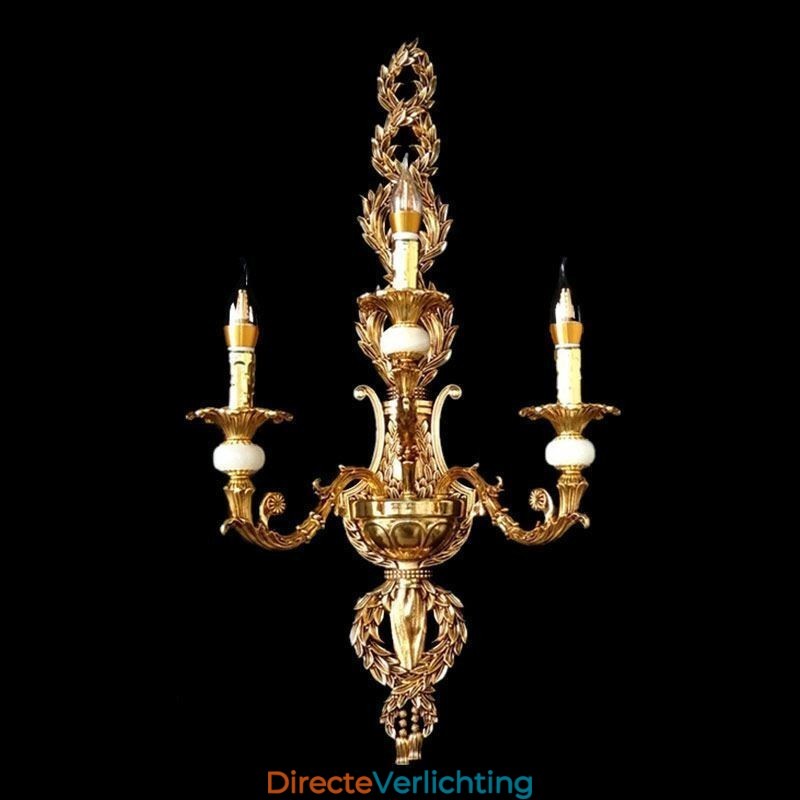 Europese Wandlamp Luxe Bloemblaadje Wandlamp Jade Decoratielamp Nachtkastje Verlichting