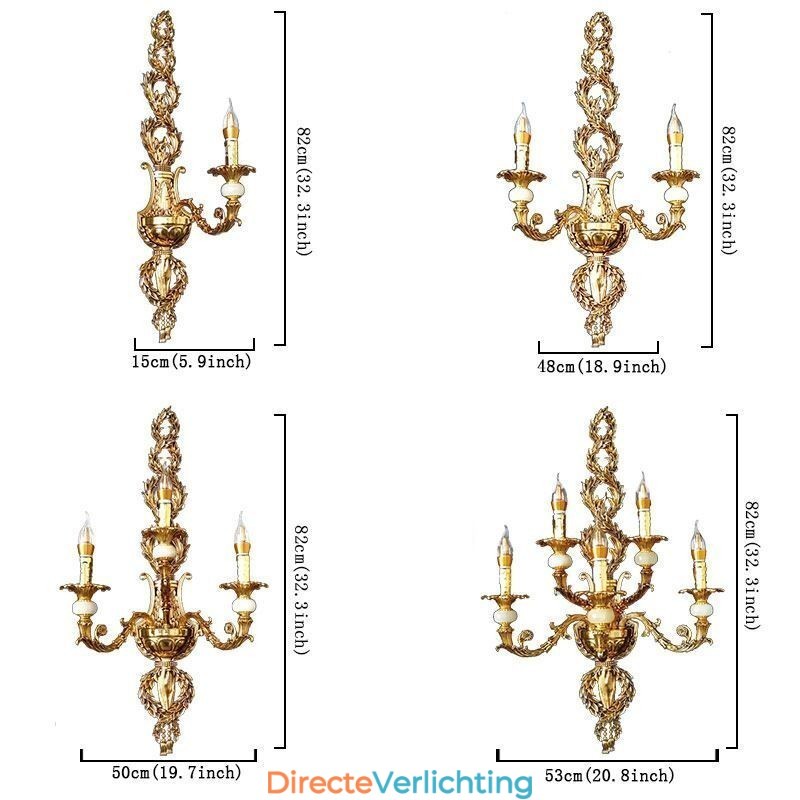 Europese Wandlamp Luxe Bloemblaadje Wandlamp Jade Decoratielamp Nachtkastje Verlichting