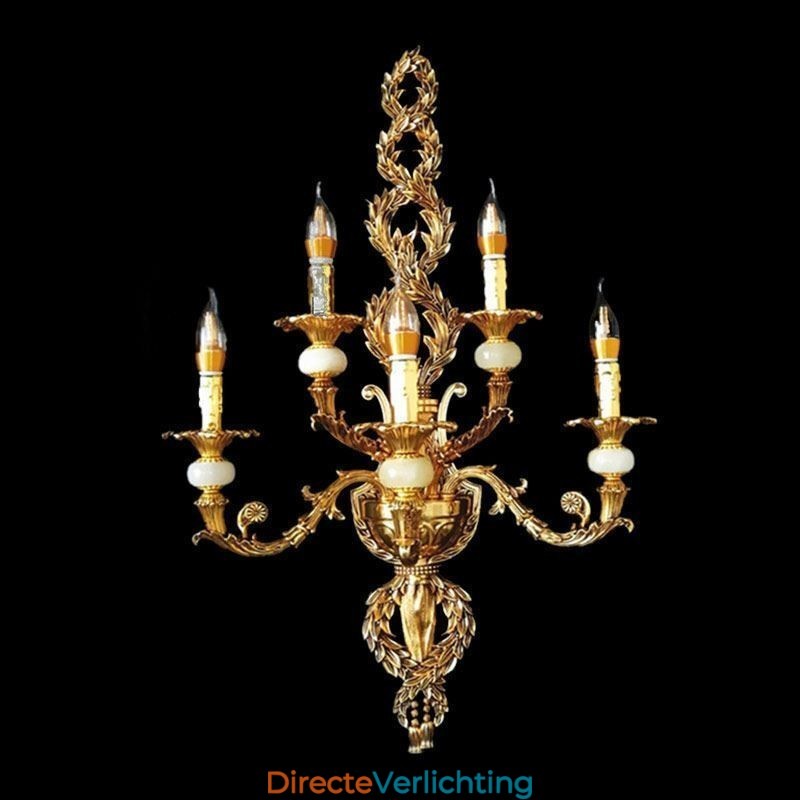 Europese Wandlamp Luxe Bloemblaadje Wandlamp Jade Decoratielamp Nachtkastje Verlichting