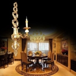 Europese Wandlamp Luxe Bloemblaadje Wandlamp Jade Decoratielamp Nachtkastje Verlichting