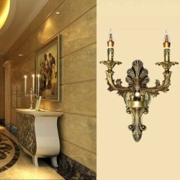 Europese Retro Wandlamp Creatieve Dubbele Huisverlichting Wandlamp Nachtkastje Verlichting
