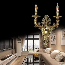 Europese Retro Wandlamp Creatieve Dubbele Huisverlichting Wandlamp Nachtkastje Verlichting