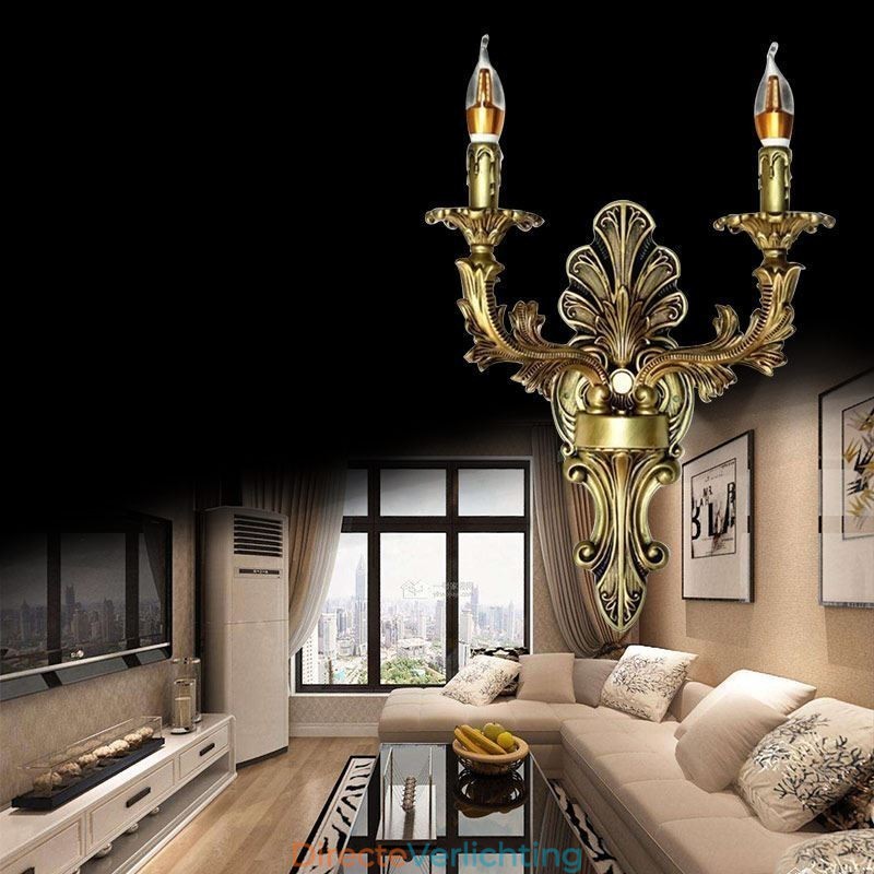 Europese Retro Wandlamp Creatieve Dubbele Huisverlichting Wandlamp Nachtkastje Verlichting
