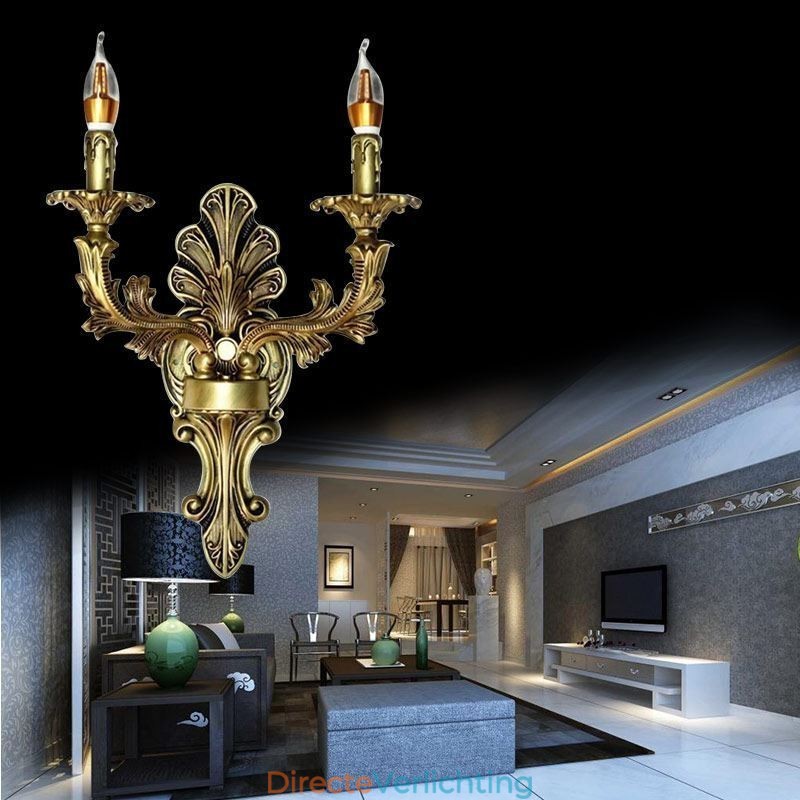 Europese Retro Wandlamp Creatieve Dubbele Huisverlichting Wandlamp Nachtkastje Verlichting