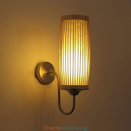 Taille Drum Design Wandlamp Creatieve Bamboe Wandlamp Nachtkastje Trappen Landelijke Verlichting Taille Drum Design Wandlamp Creatieve Bamboe Wandlamp Nachtkastje Trappen Landelijke Verlichting