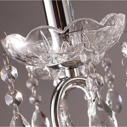 Traditionele klassieke kristallen chromen metalen kroonluchter