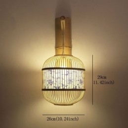 Kooi Design Wandlamp Creatieve Bamboe Hangende Wandlamp Bedside Decoratieve Lamp