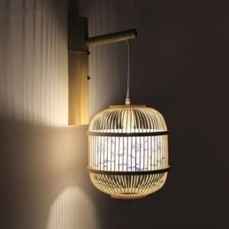 Kooi Design Wandlamp Creatieve Bamboe Hangende Wandlamp Bedside Decoratieve Lamp
