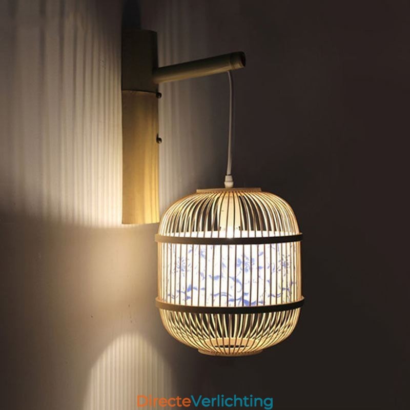 Kooi Design Wandlamp Creatieve Bamboe Hangende Wandlamp Bedside Decoratieve Lamp