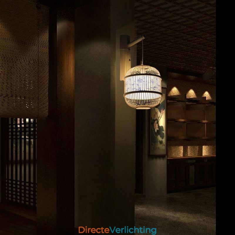 Kooi Design Wandlamp Creatieve Bamboe Hangende Wandlamp Bedside Decoratieve Lamp