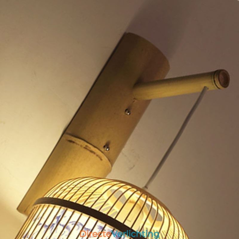 Kooi Design Wandlamp Creatieve Bamboe Hangende Wandlamp Bedside Decoratieve Lamp