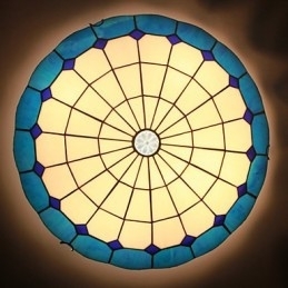 Europese landelijke creatieve kunst glas-in-lood absorberende koepellamp licht