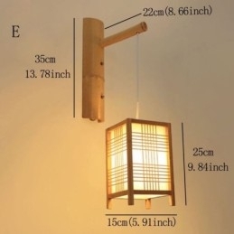 Geweven Bamboe Wandlamp Retro Chinese Wandlamp Verlichting
