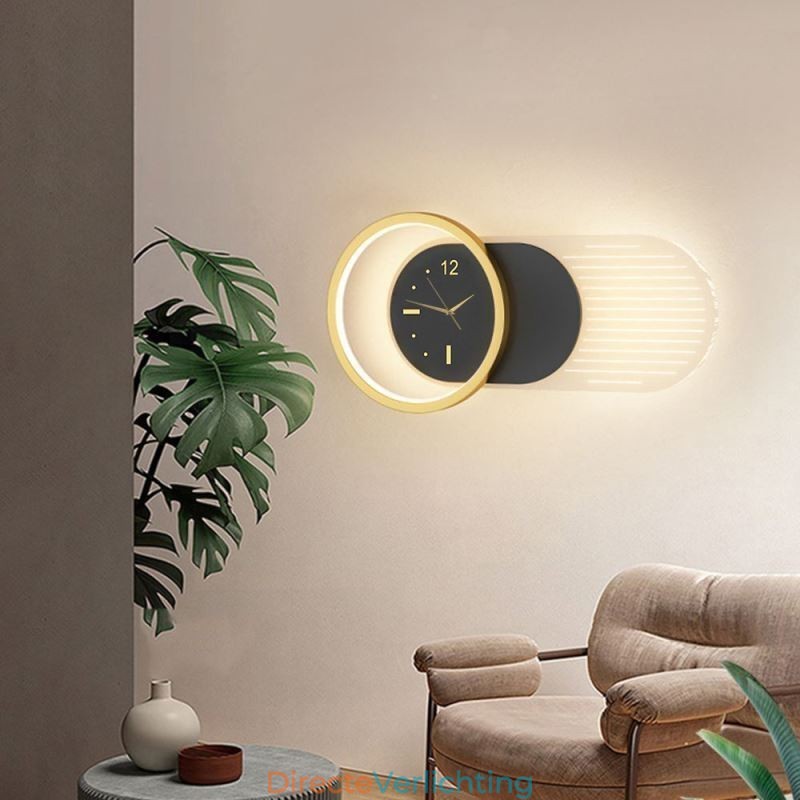 Wandlamp Modern Minimalistisch Acryl Smeedijzeren Klok Wandlamp