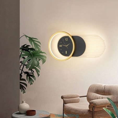 Wandlamp Modern Minimalistisch Acryl Smeedijzeren Klok Wandlamp Wandlamp Modern Minimalistisch Acryl Smeedijzeren Klok Wandlamp