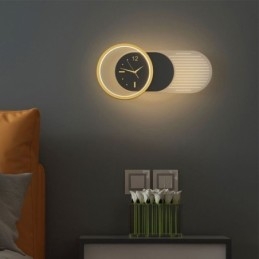 Wandlamp Modern Minimalistisch Acryl Smeedijzeren Klok Wandlamp