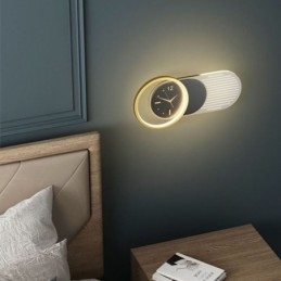 Wandlamp Modern Minimalistisch Acryl Smeedijzeren Klok Wandlamp