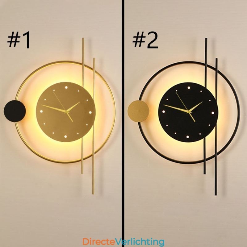Wandlamp klok Modern minimalistisch smeedijzeren wandlamp en