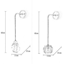 Moderne wandlamp creatieve kristallen wandlamp