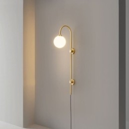 Moderne wandlamp geborsteld goud wandlamp