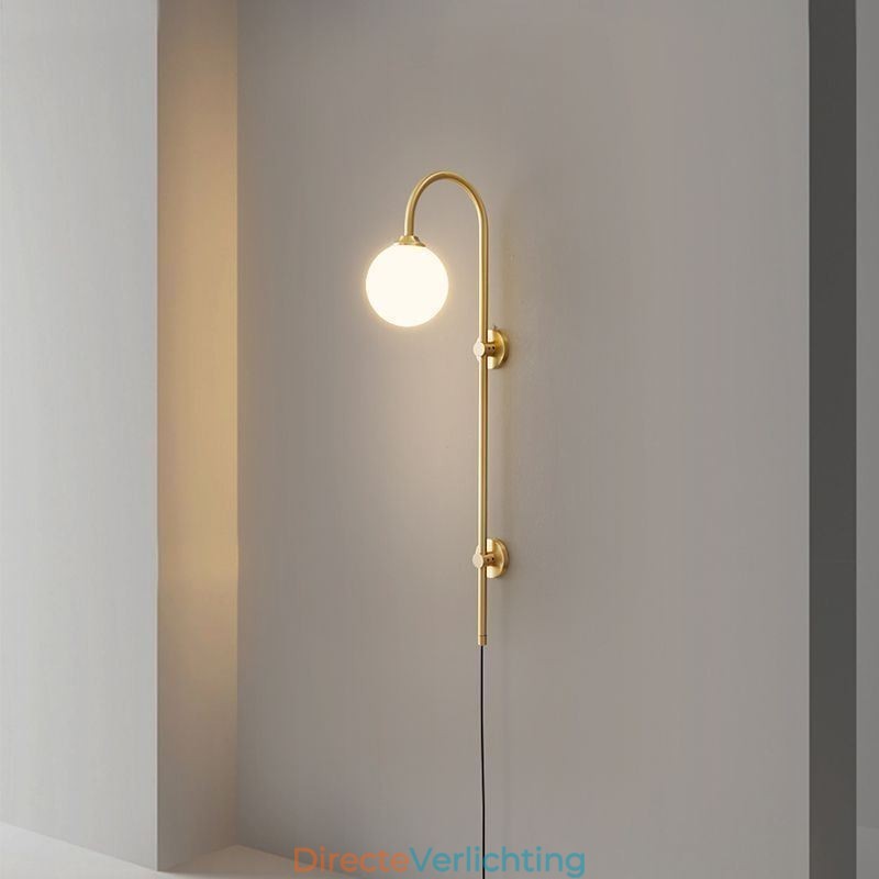 Moderne wandlamp geborsteld goud wandlamp