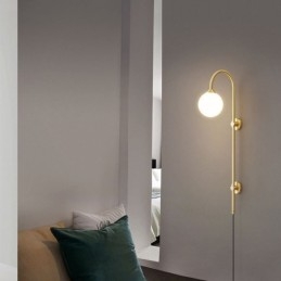 Moderne wandlamp geborsteld goud wandlamp