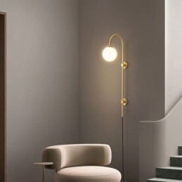 Moderne wandlamp geborsteld goud wandlamp