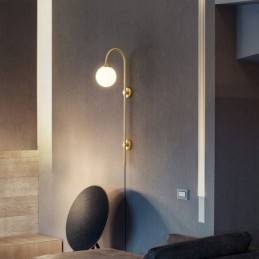 Moderne wandlamp geborsteld goud wandlamp