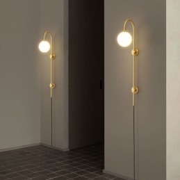 Moderne wandlamp geborsteld goud wandlamp