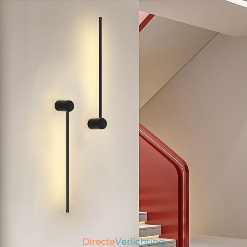 Moderne lange wandlamp, nachtkastje, decoratieve lamp