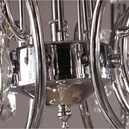 Traditionele klassieke kristallen chromen metalen kroonluchter