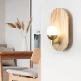 Decoratie Muur Houten Lamp Entree Gangpad Verlichting Nordic Bedside Wandlamp