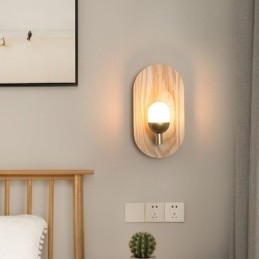 Decoratie Muur Houten Lamp Entree Gangpad Verlichting Nordic Bedside Wandlamp