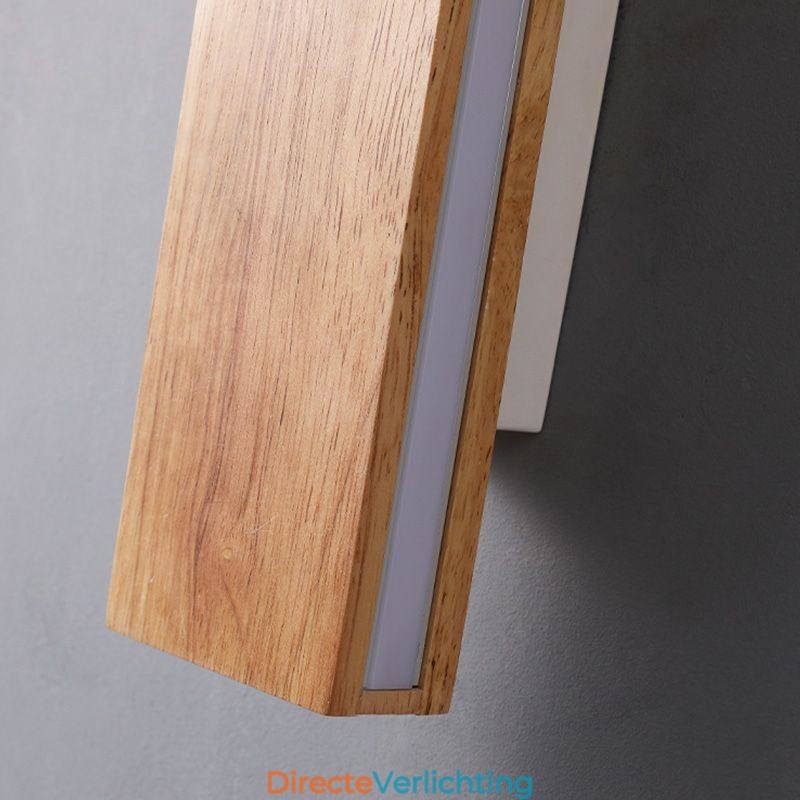 Moderne wandlamp van hout, entree, gangpadverlichting, Scandinavische wandlamp voor op het bed