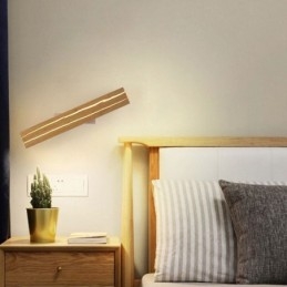 Moderne houten wandlamp entree gangpadverlichting Nordic nachtkastje wandlamp