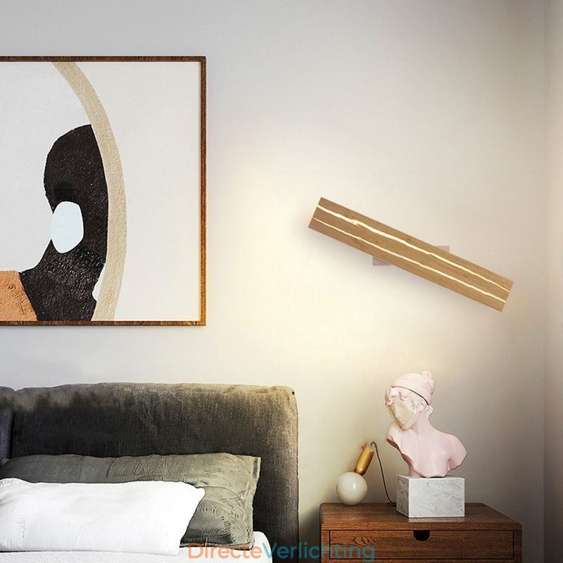 Moderne houten wandlamp entree gangpadverlichting Nordic nachtkastje wandlamp
