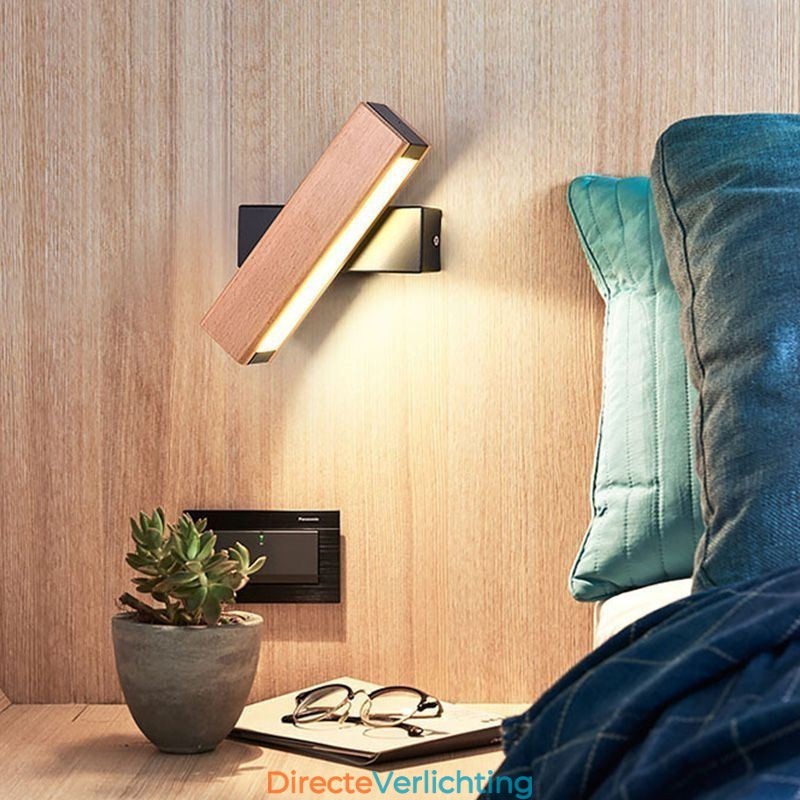 Europa Massief Houten Wandlamp Nachtkastje Wandverlichting Moderne Eenvoud Lampen
