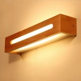 Moderne wandlamp van hout, entree, gangpadverlichting, Nordic nachtkastje wandlamp