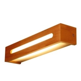 Moderne wandlamp van hout, entree, gangpadverlichting, Nordic nachtkastje wandlamp