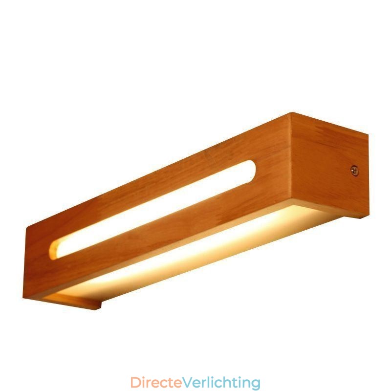 Moderne wandlamp van hout, entree, gangpadverlichting, Nordic nachtkastje wandlamp