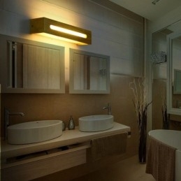 Moderne wandlamp van hout, entree, gangpadverlichting, Nordic nachtkastje wandlamp