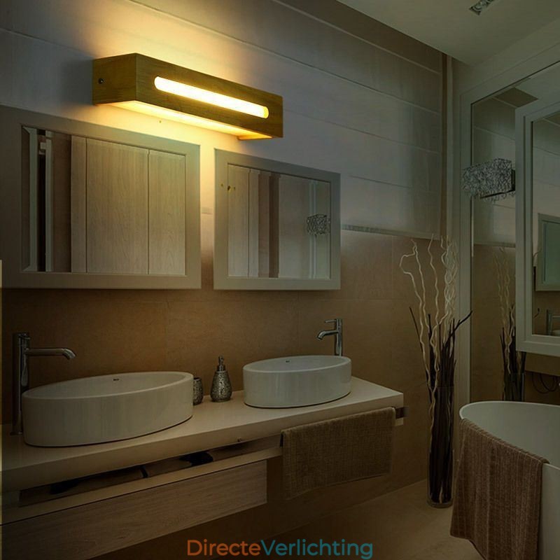 Moderne wandlamp van hout, entree, gangpadverlichting, Nordic nachtkastje wandlamp