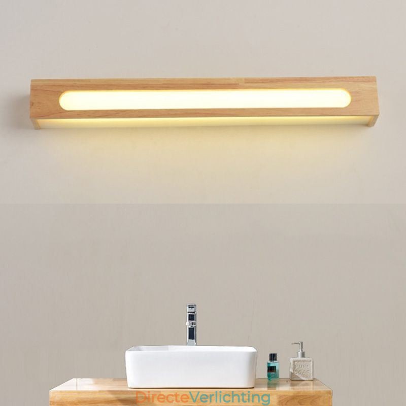 Moderne wandlamp van hout, entree, gangpadverlichting, Nordic nachtkastje wandlamp