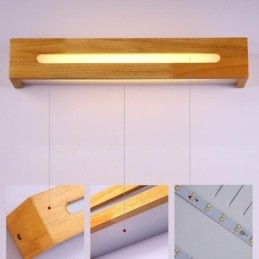 Moderne wandlamp van hout, entree, gangpadverlichting, Nordic nachtkastje wandlamp